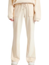 παντελόνι υφασμάτινο funky buddha βελουτέ flare fit fbl010-100-02-chalk γυναικείο