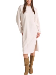 φόρεμα funky buddha γυναικείο πλεκτό φόρεμα μίντι fbl010-106-13-chalk γυναικείο