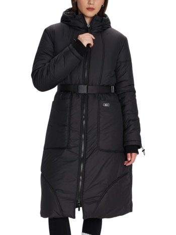 μπουφάν ale μακρύ με ζώνη 8921717-black γυναικείο σε προσφορά