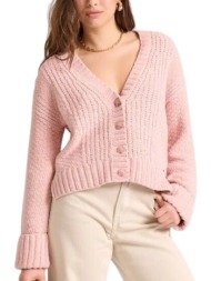 ζακέτα funky buddha σενίλ fbl010-108-09-dirty pink γυναικείο