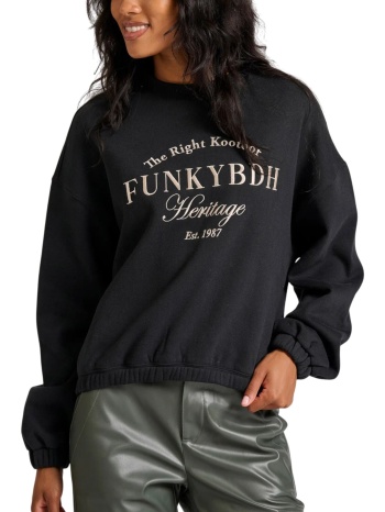 μπλούζα μακρυμάνικη funky buddha γυναικείο φούτερ με σε προσφορά