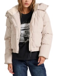 μπουφάν funky buddha puffer fbl010-106-01-chalk γυναικείο