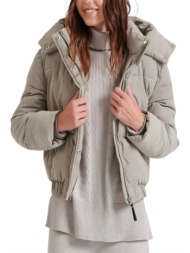 μπουφάν funky buddha puffer fbl010-106-01-grey γυναικείο