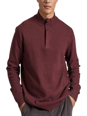 μπλούζα μακρυμάνικη funky buddha πλεκτή half zip σε προσφορά