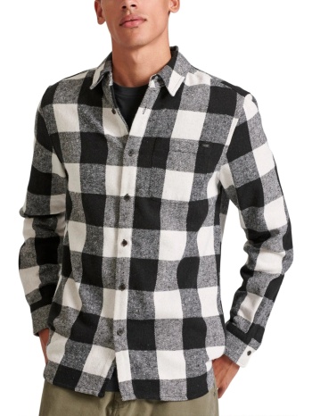 πουκάμισο μακρυμάνικο funky buddha flannel καρό σε προσφορά