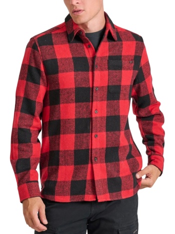 πουκάμισο μακρυμάνικο funky buddha flannel καρό σε προσφορά
