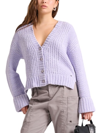 ζακέτα funky buddha σενίλ fbl010-108-09-lt lilac γυναικείο σε προσφορά