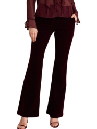 παντελόνι υφασμάτινο attrattivo καμπάνα βελούδινο 9922291-bordeaux γυναικείο