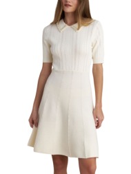 φόρεμα attrattivo μίνι πλεκτό με πέρλες 9p22972-vanilla γυναικείο