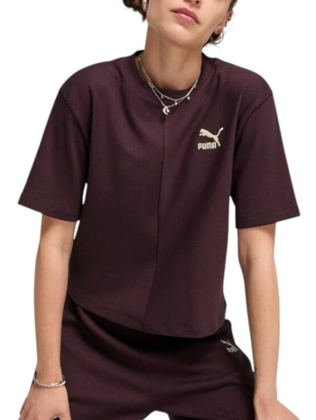 μπλούζα κοντομάνικη puma classics ribbed relaxed 626626-44 σε προσφορά