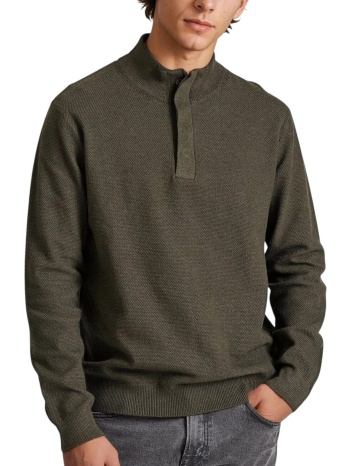 μπλούζα μακρυμάνικη funky buddha πλεκτή half zip σε προσφορά