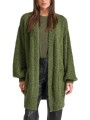 ζακέτα funky buddha πλεκτή relaxed fit fbl010-136-09-olive γυναικείο