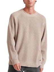 μπλούζα μακρυμάνικη funky buddha chenille relaxed fit fbm010-053-09-ash ανδρικό