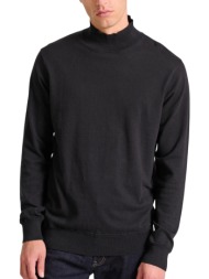 μπλούζα μακρυμάνικη funky buddha με ψηλό λαιμό fbm010-009-09-black ανδρικό