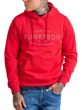 μπλούζα μακρυμάνικη funky buddha με κουκούλα & τύπωμα στο σε προσφορά