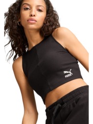 μπλούζα αμάνικη puma classics ribbed crop top 626625-01 γυναικείο