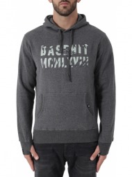 μπλούζα μακρυμάνικη basehit hooded 172.bm20.45-dgrey-ml