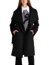 παλτό attrattivo μονόχρωμο 9921787-black γυναικείο