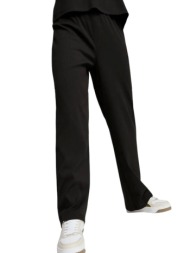 παντελόνι puma ess elevated high-waist straight leg 681501-01 γυναικείο