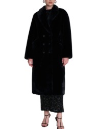 παλτό ale μακρύ από συνθετική γούνα 8921889-black γυναικείο