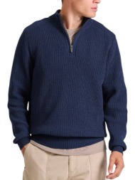 μπλούζα μακρυμάνικη funky buddha half zip πλεκτή fbm010-052-09-navy ανδρικό