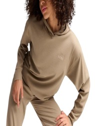 μπλούζα μακρυμάνικη puma ess elevated hoodie 682503-67 γυναικείο