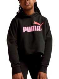 μπλούζα μακρυμάνικη puma ess logo cropped hoodie 671134-01 κορίτσι