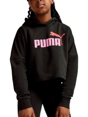 μπλούζα μακρυμάνικη puma ess logo cropped hoodie 671134-01 σε προσφορά