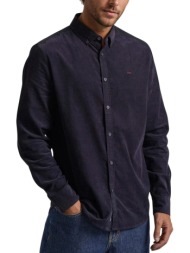 πουκάμισο μακρυμάνικο funky buddha κοτλέ με κεντητό logo fbm010-002-05-navy ανδρικό