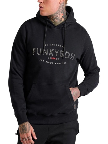 μπλούζα μακρυμάνικη funky buddha με κουκούλα & τύπωμα στο σε προσφορά