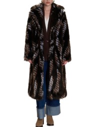 παλτό ale εμπριμέ από συνθετική γούνα 8921858-multicolor γυναικείο