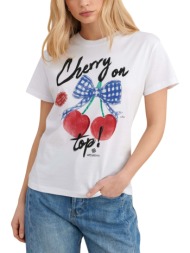 μπλούζα κοντομάνικη attrattivo με στάμπα 9923153-white γυναικείο