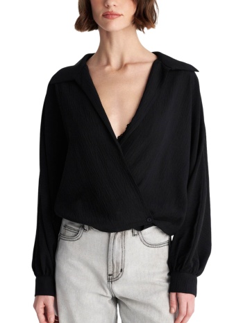 ζακέτα ale μπολερό wrap με ανάγλυφη υφή 82276200-black