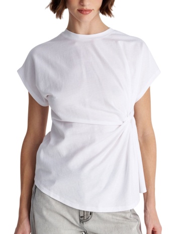 μπλούζα αμάνικη ale με σούρα στο πλάι 8922778-white