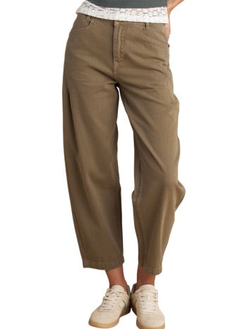 παντελόνι jean attrattivo barrel leg 9922932-khaki γυναικείο