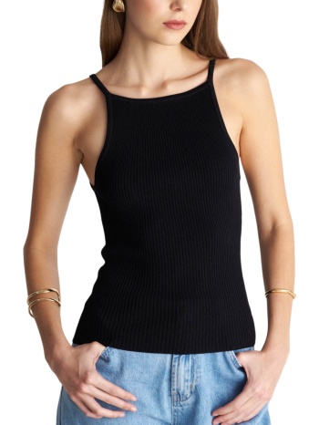 μπλούζα αμάνικη ale πλεκτή αμάνικη 8p23434-black γυναικείο