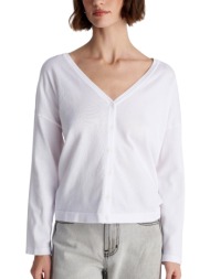 ζακέτα ale βαμβακερή με κουμπιά 8p23375-white γυναικείο