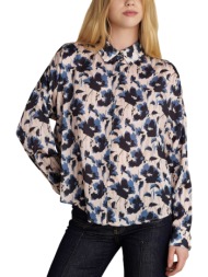 πουκάμισο μακρυμάνικο attrattivo φλοράλ τύπου σατέν 9921854-multicolor γυναικείο