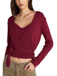 ζακέτα attrattivo πλεκτή με τοπ 9p23401-cherry γυναικείο