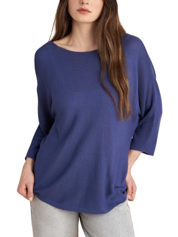 μπλούζα μακρυμάνικη attrattivo πλεκτή με ανοιχτή λαιμόκοψη