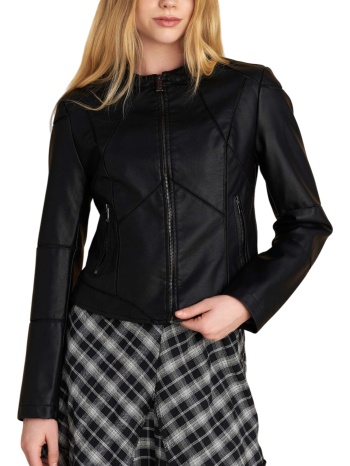 μπουφάν attrattivo δερματίνη με ραφές 9922940-black