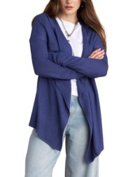 ζακέτα attrattivo πλεκτή με κουκούλα 9p23392-indigο γυναικείο