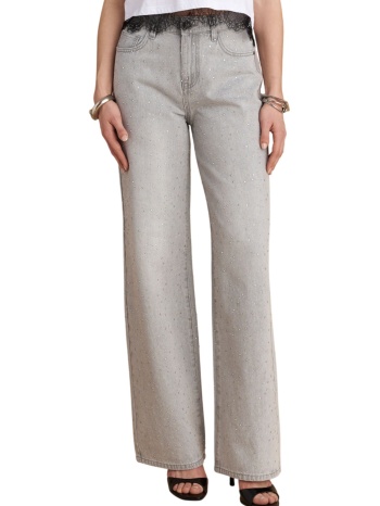 παντελόνι jean attrattivo straight με διαμαντάκια