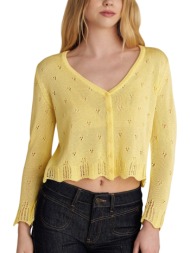 ζακέτα attrattivo πλεκτή μακρυμάνικη 9p19150h-yellow γυναικείο