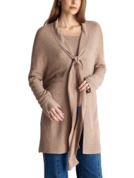 ζακέτα ale πλεκτή με δέσιμο 8p23419-beige γυναικείο