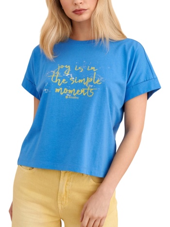 μπλούζα κοντομάνικη attrattivo με τύπωμα 9923147-ocean blue