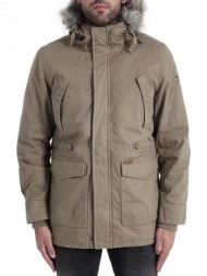 μπουφάν basehit με γούνα στην κουκούλα m1679c-beige