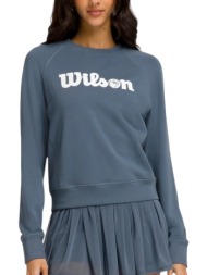 μπλούζα μακρυμάνικη wilson sideline crew slate ww00136511buq-blue γυναικείο