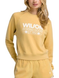 μπλούζα μακρυμάνικη wilson sideline crew golden ww00136511yec-golden γυναικείο
