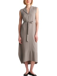 φόρεμα ale αμάνικο με ζώνη 82276751-grey γυναικείο